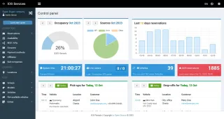 IOS Rentals control panel